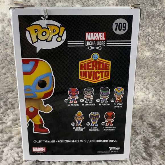 Funko Pop! Marvel Lucha Libre El Heroe Invicto Iron Man Vinyl Figure #709 - Picture 3 of 8